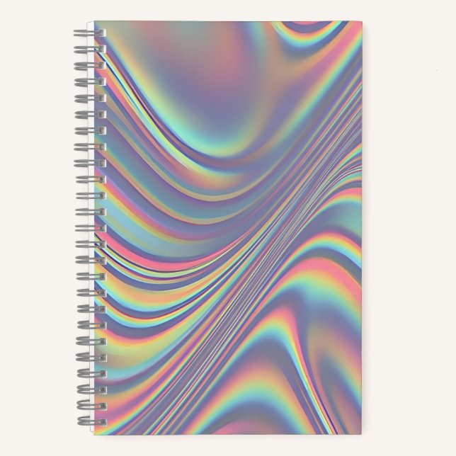 Carnet Texture de tourbillon holographique iridescent (Recto)