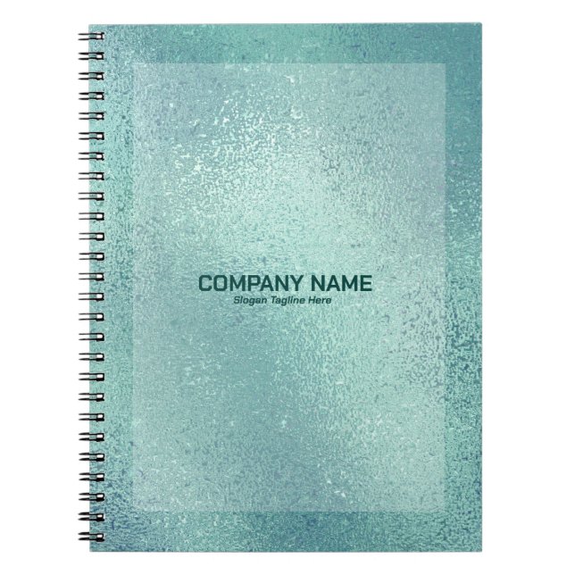 Carnet Texture de verre chatoyante bleu-vert iridescente (Devant)