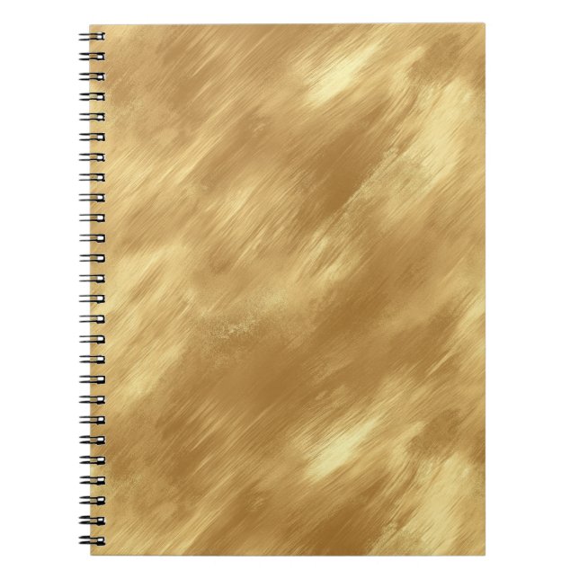 Carnet Texture dorée brossée abstraite (Devant)