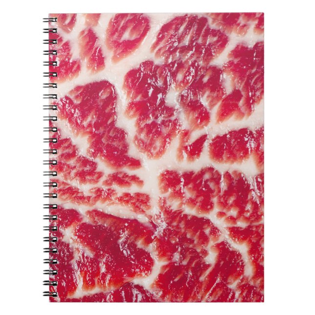 Carnet Texture du steak de boeuf marbré Closeup (Devant)