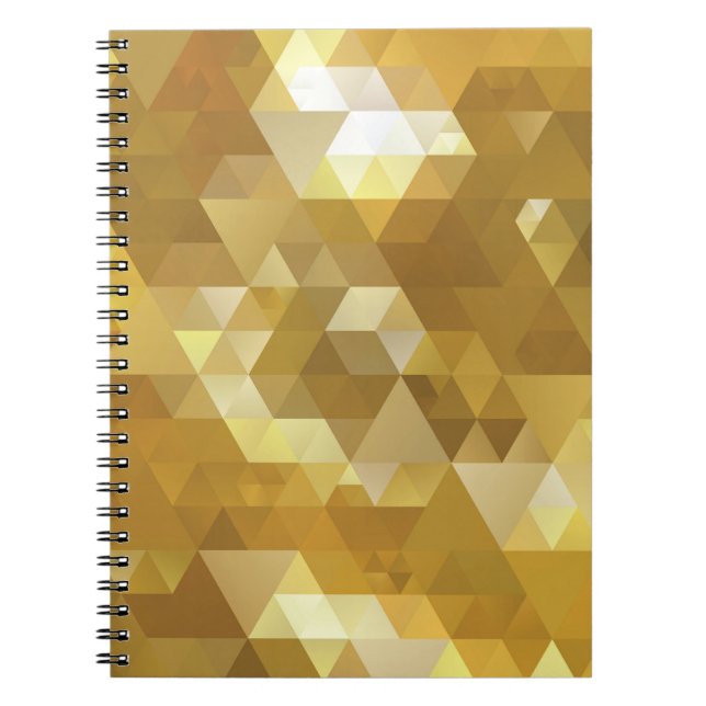 Carnet Texture du triangle or Abstrait (Devant)