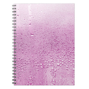 Carnet Texture d'une goutte de pluie sur un verre mouillé