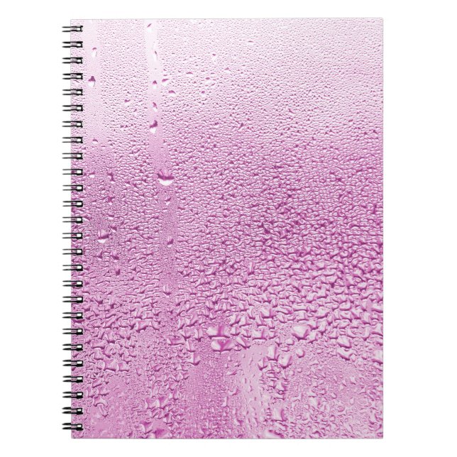 Carnet Texture d'une goutte de pluie sur un verre mouillé (Devant)