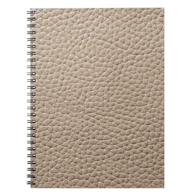 Carnet Texture en cuir beige, arrière - plan sans soudure (Devant)