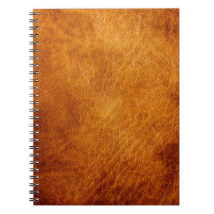 Carnet texture en cuir Brown