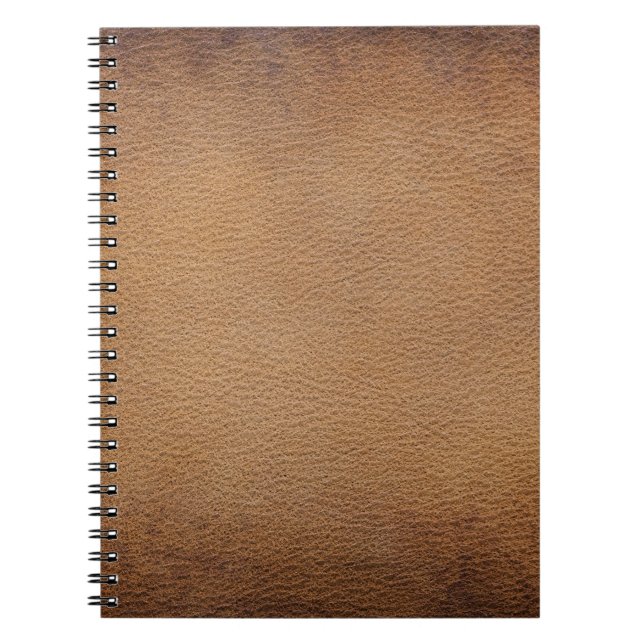 Carnet Texture en Cuir Brown : Closeup Arrière - plan Vin (Devant)