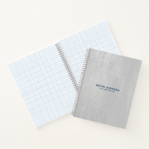 Carnet Texture en cuir gris