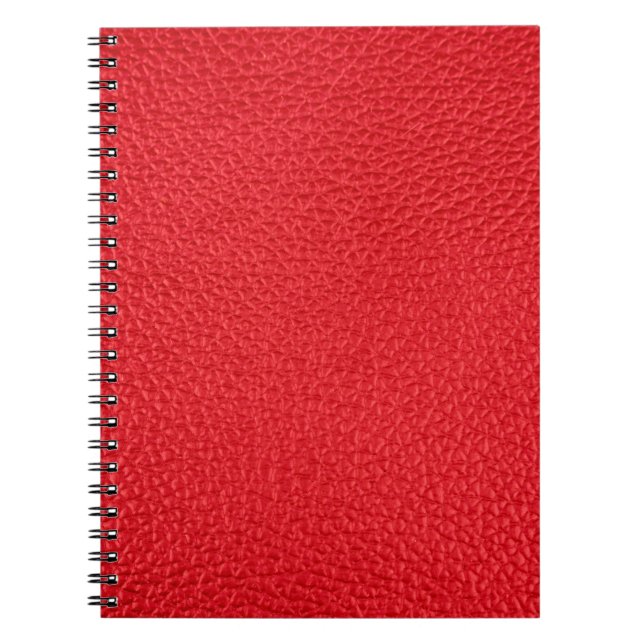 Carnet Texture en cuir rouge (Devant)