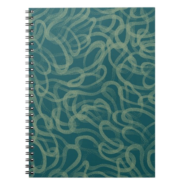 Carnet Texture étouffée complexe, abstraite turquoise (Devant)