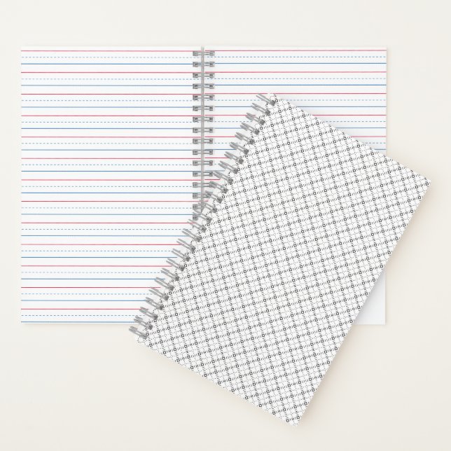 Carnet Texture Géométrique Monochrome|Motif Diamant Sans  (À l'intérieur)