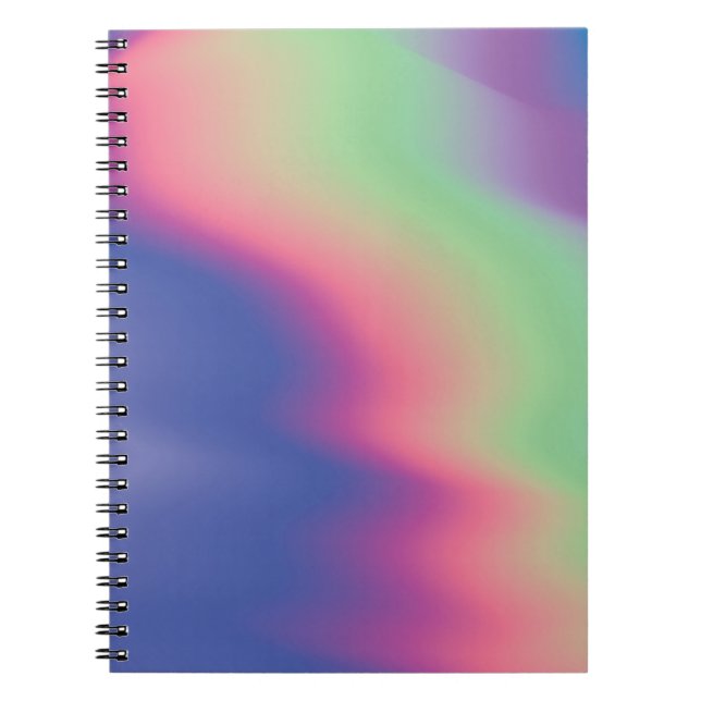 Carnet Texture holographique avec taches colorées. Psyche (Devant)