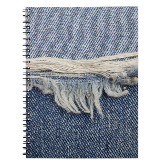 Carnet Texture jean déchiré, arrière - plan élégant. (Devant)