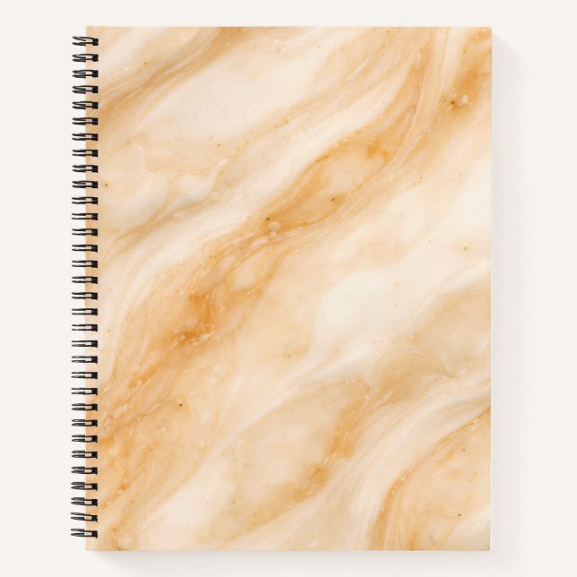 Carnet Texture Marbre Milkshake Vanille (Devant)