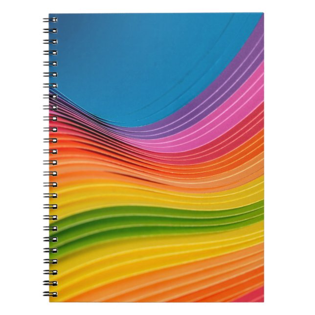 Carnet texture motif arc-en-ciel Abstraite (Devant)