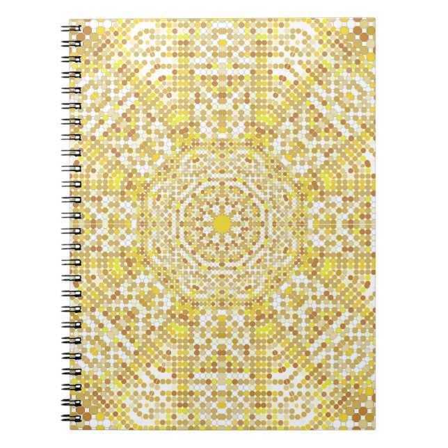 Carnet Texture motif or avec mosaïques dorées dans le By (Devant)