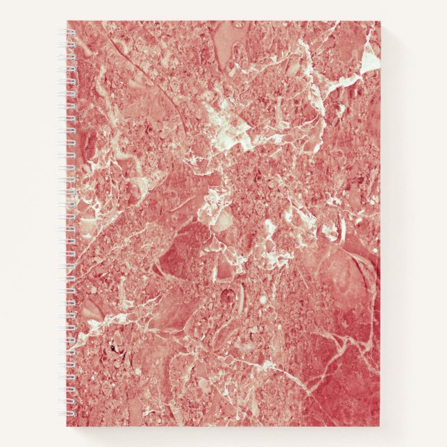 Carnet Texture rose en marbre d'or (Devant)