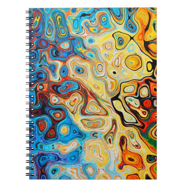 Carnet Texture structure abstraite colorée (Devant)