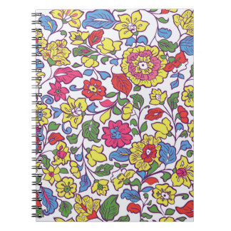 Carnet Texture transparente avec fleurs et feuilles. Pat 
