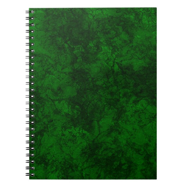 Carnet texture vert foncé texturé en marbre de daim grani (Devant)