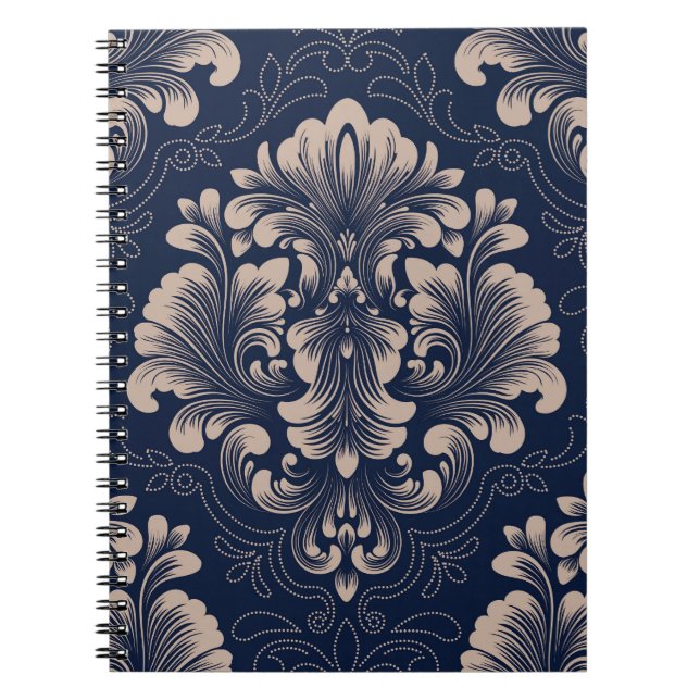 Carnet Texture victorienne sans joint Damas classique (Devant)
