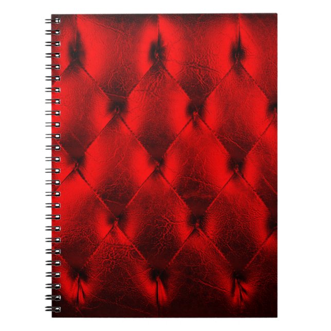 Carnet Texture vintage de rembourrage rouge (Devant)