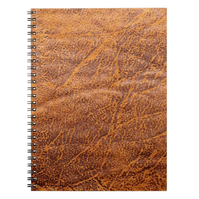 Carnet Texturetexation en cuir marron naturel, cuir, ski (Devant)