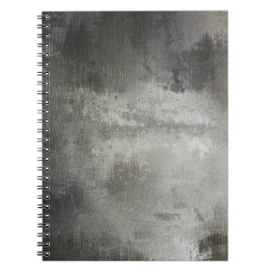 Carnet texturisé noir et blanc grunge abstrait d'art