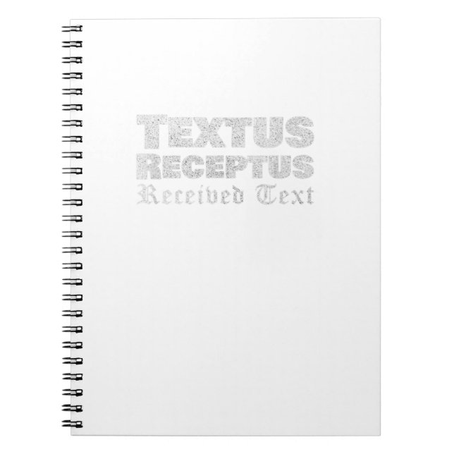 Carnet Textus Receptus Latin Word Pour Le Texte Reçu Chri (Devant)