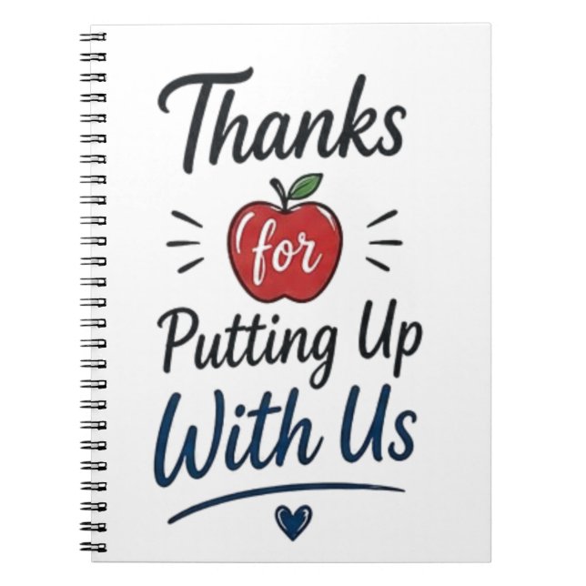 Carnet Thanks for Putting Up With Us (Devant)