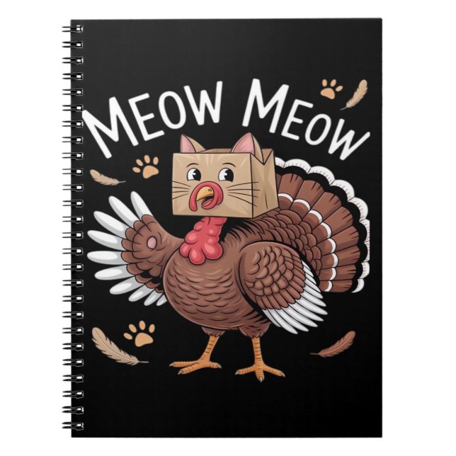 Carnet Thanksgiving Chat Funny Fake Chat Meow Thanksgivin (Devant)