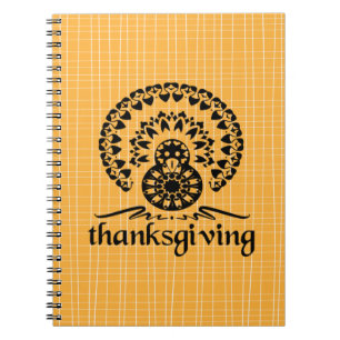 Carnet Thanksgiving Mandala Turkey Boho Folk Art