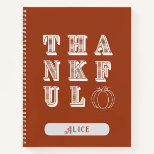 Carnet Thanksgiving Minimaliste Simple Thanksgiving