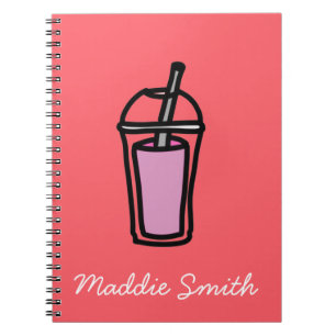 Carnet Thé de lait Bubble Thé boisson ado mignonne