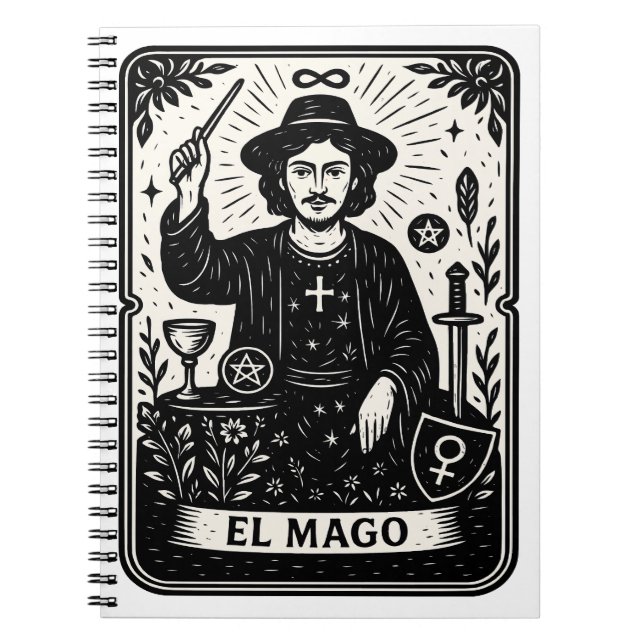 Carnet The Magician Tarot Card Print  (Devant)