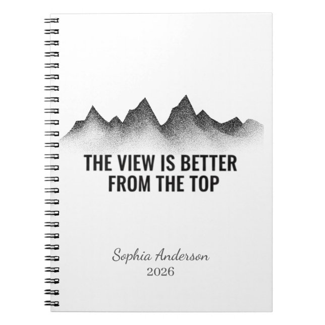 Carnet The View Is Better From The Top I Personalized (Devant)