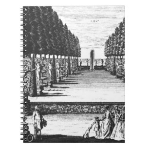 Carnet Théâtre de jardin chez Herrenhausen, gravé par