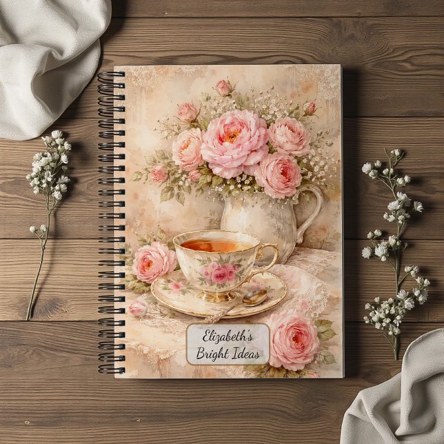 Carnet Théière Shabby Chic (Créateur téléchargé)