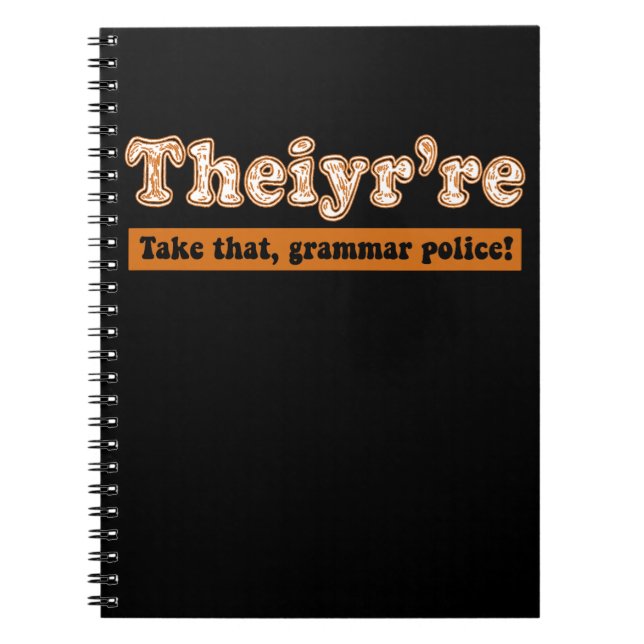 Carnet Theiyr est enseignant anglais Grammar Police (Devant)