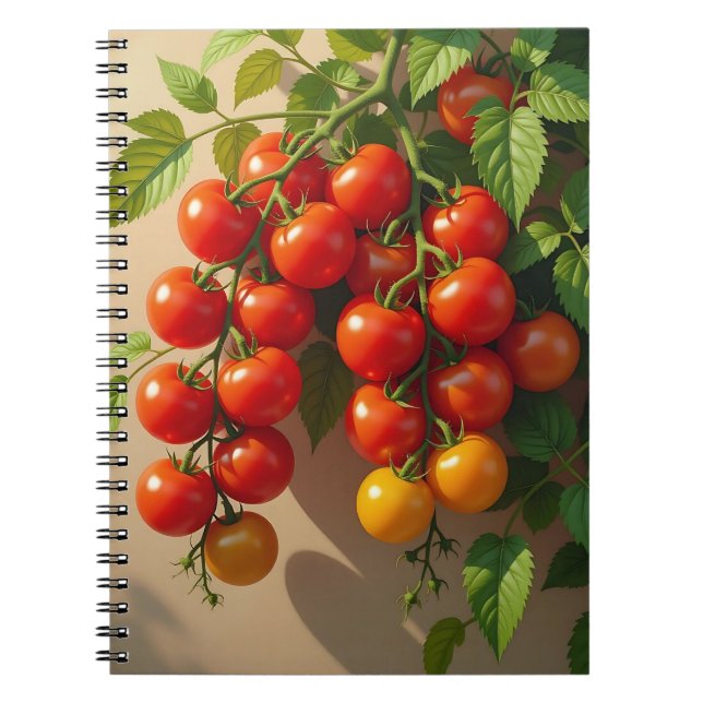 Carnet Thème de jardinage de plante de tomate pour l'été (Devant)