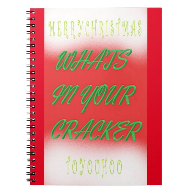 Carnet Thème de Noël en rouge blanc et vert (Devant)
