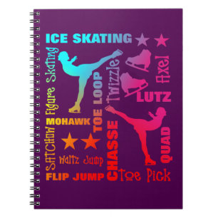 Carnet Thème de patinage sur glace coloré Terminologie Ty