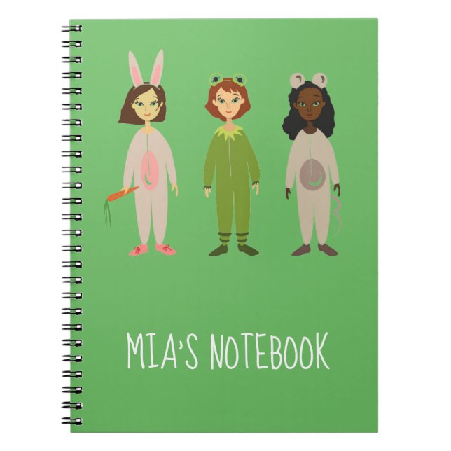 Carnet Thème des amies en pyjama pour filles mignonnes (Devant)