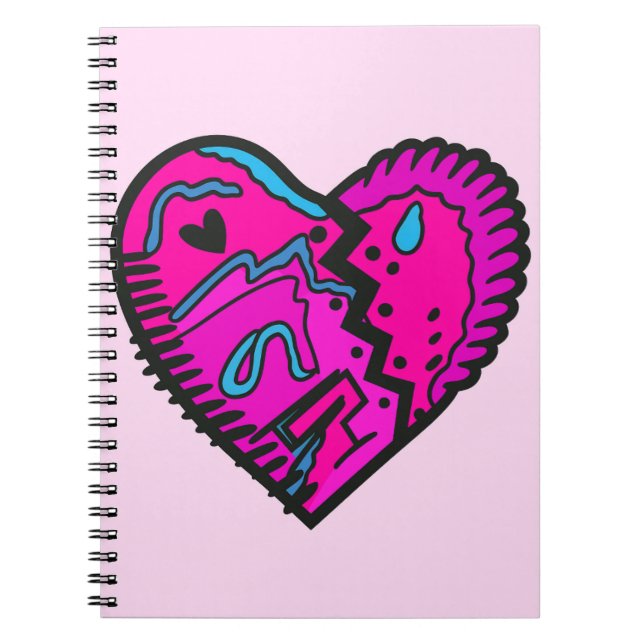 Carnet Thème des années 80 de couleur vive (Devant)
