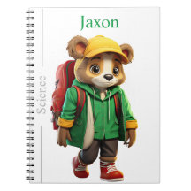 Thème d'ours inspiré Spiral Notepad pour l'école