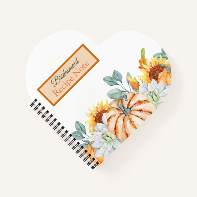 Carnet Thème mariage de automne Bridesmaid Favoriser le C (Devant)