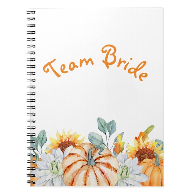 Carnet Thème Mariage de automne du cadeau Bridesmaid (Devant)