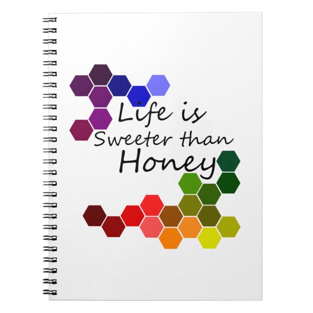 Carnet Thème Miel Avec Mots Positifs (Devant)