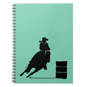 Carnet Thème Rodéo Cowgirl Barrel Racine Silhouette