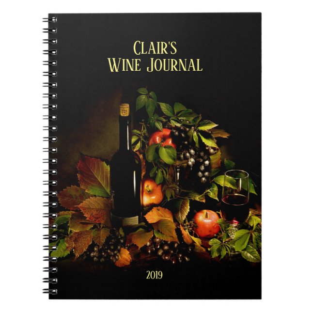 Carnet Thème Vin Toujours Vie/Journal Vin Personnalisé (Devant)