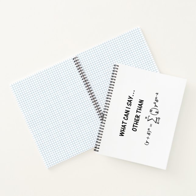 Carnet Théorème Binomial Humour mathématique Que puis-je  (Intérieur)
